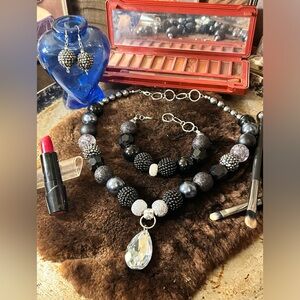 🖤Chunky Statement Little Black Dress Set